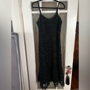 Anthropology Black laced dress